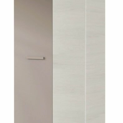 Almiron White & Grey Ash 2-Door Wardrobe: Stylish Storage Solution for Modern Homes - UK Luxury Furniture