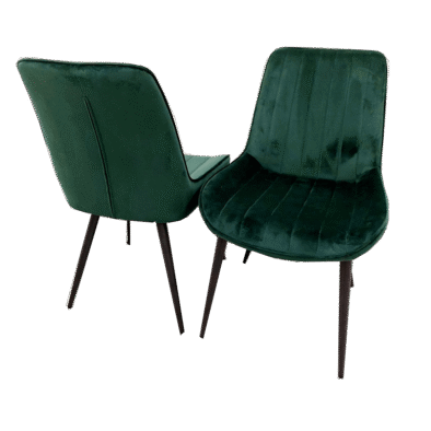 Dido Velvet Dining Chair - Scandinavian Design with Line Stitch Detail in Multiple Colours - UK Luxury Furniture