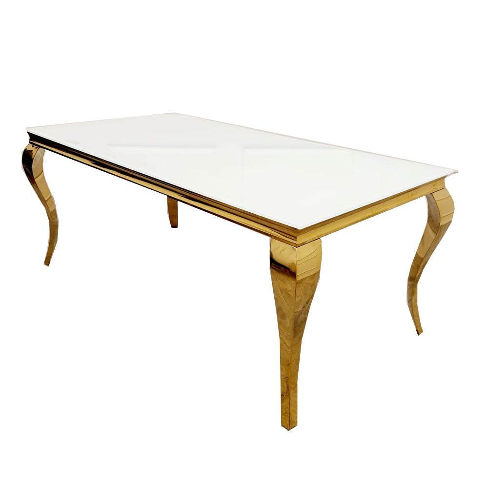 Luxury Louis Gold Dining Table - Available in Multiple Sizes including Round and Square Designs - UK Luxury Furniture