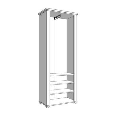 Havertz Grey and Artisan Oak Slim Mirrored Wardrobe: Space-Saving Bedroom Storage Solution - UK Luxury Furniture
