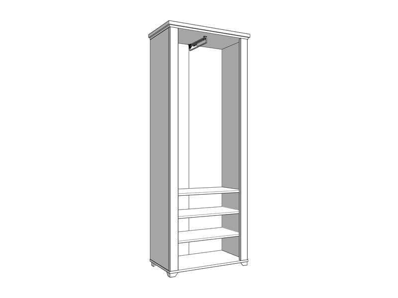 Havertz Grey and Artisan Oak Slim Mirrored Wardrobe: Space-Saving Bedroom Storage Solution - UK Luxury Furniture
