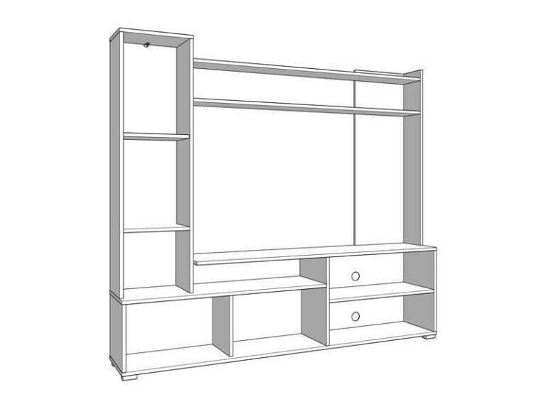 Algarve Artisan Oak Effect & Black TV Entertainment Unit for Modern Living - UK Luxury Furniture