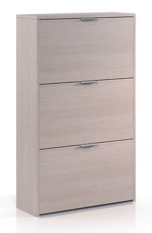 Marvin Light Oak 18-Pair Shoe Cabinet: Elegant, Space-Saving Footwear Storage Solution - UK Luxury Furniture