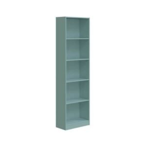 Mila Aqua Green Tall Bookcase: Elegant 5-Shelf Storage for Modern Living Spaces - UK Luxury Furniture