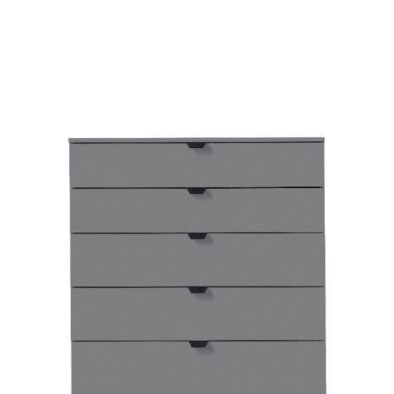 Valentina Grey Chest of Drawers: Modern 5-Drawer Storage for Chic Bedroom Decor - UK Luxury Furniture