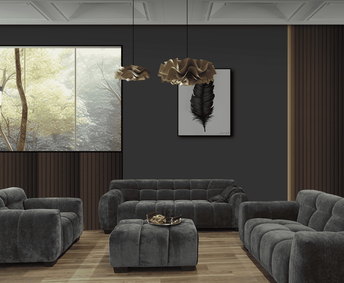 Harlem Steel Velvet Sofa Range - Luxurious Deep Channel Stitching & Soft Textured Boucle Fabric - UK Luxury Furniture