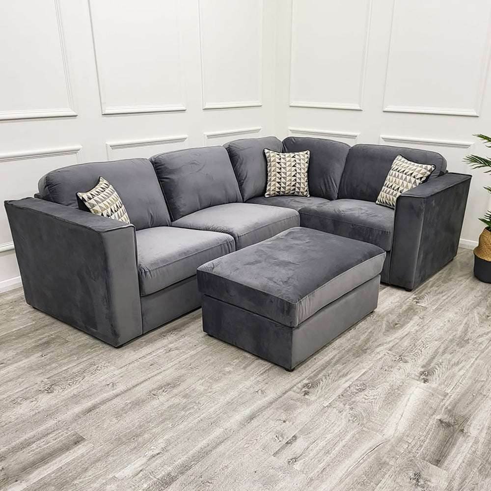 Hudson 4 Piece Luxury Corner Sofa with Modular Flexibility and Spacious Design - UK Luxury Furniture