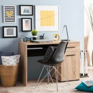 Telmo Sonoma Oak Effect and Black Desk - 3036 - UK Luxury Furniture